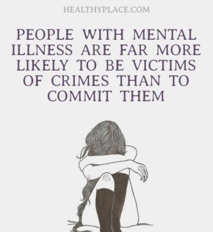 Cytat na temat piętna zdrowia psychicznego - Osoby z chorobami psychicznymi są znacznie bardziej narażone na ofiary przestępstw niż na ich popełnienie.