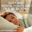 Sen i zdrowie psychiczne są prawdziwymi towarzyszami łóżka