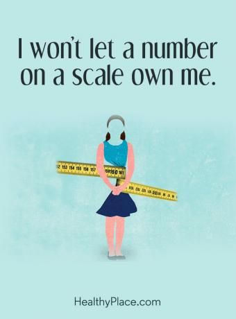 Cytat o zaburzeniach odżywiania - nie pozwolę, aby liczba na skalę mnie posiadała.