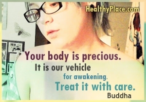 Wnikliwy cytat na temat zaburzeń odżywiania - Twoje ciało jest cenne. To nasz pojazd do przebudzenia. Traktuj to ostrożnie.