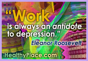 Cytat z depresji - Praca jest zawsze antidotum na depresję.
