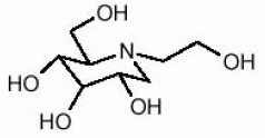 Struktura chemiczna miglitolu